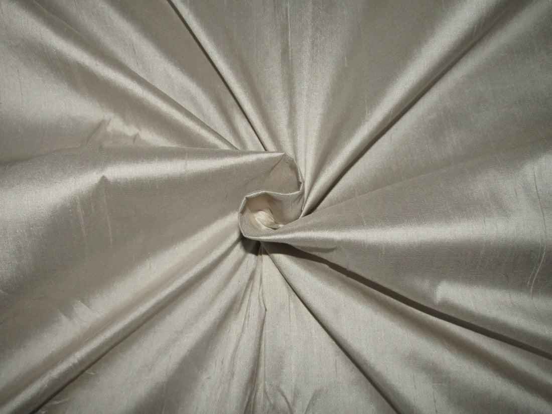 Cream 100% Pure Silk Fabric by the Yard, 41 Inch Pure Dupioni Silk
