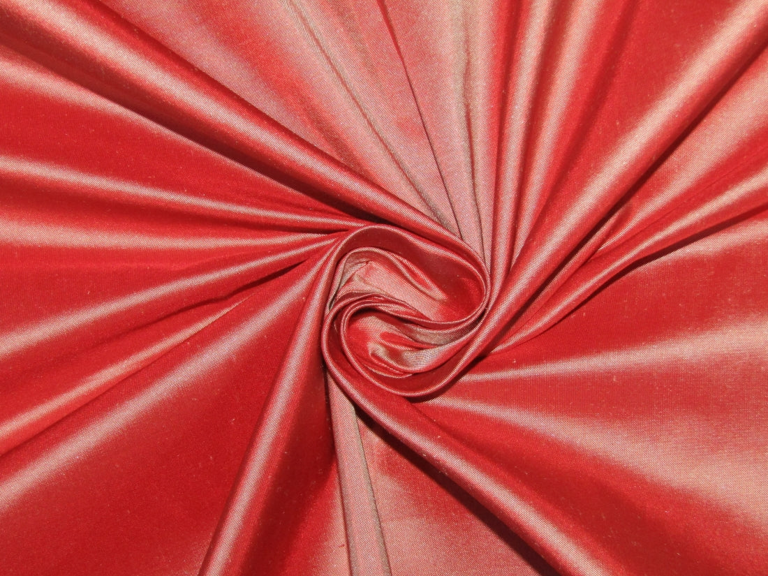 Red Solid Silk Taffeta Fabric