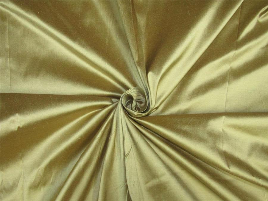 100% Pure Silk Dupioni Fabric Creamy Gold Color 54