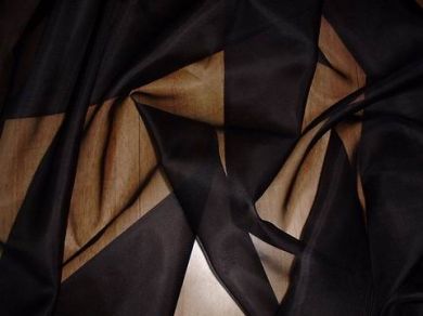 Black Silk Gazar Fabric
