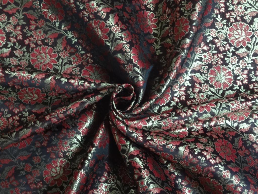 Black Tonal Twill Stripes Silk and Polyester Dobby - Twill - Silk - Fashion  Fabrics