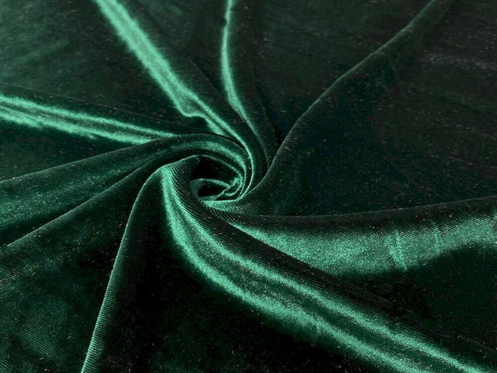 Green Velvet Fabric by the Yard