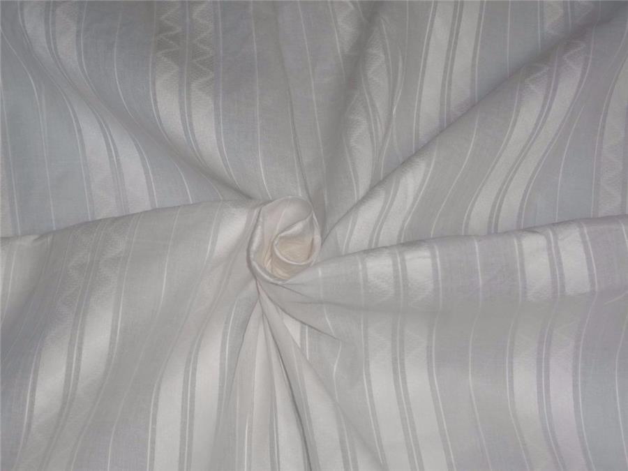 White Striped Linen Ribbon (5 yds) - Pressed Cotton