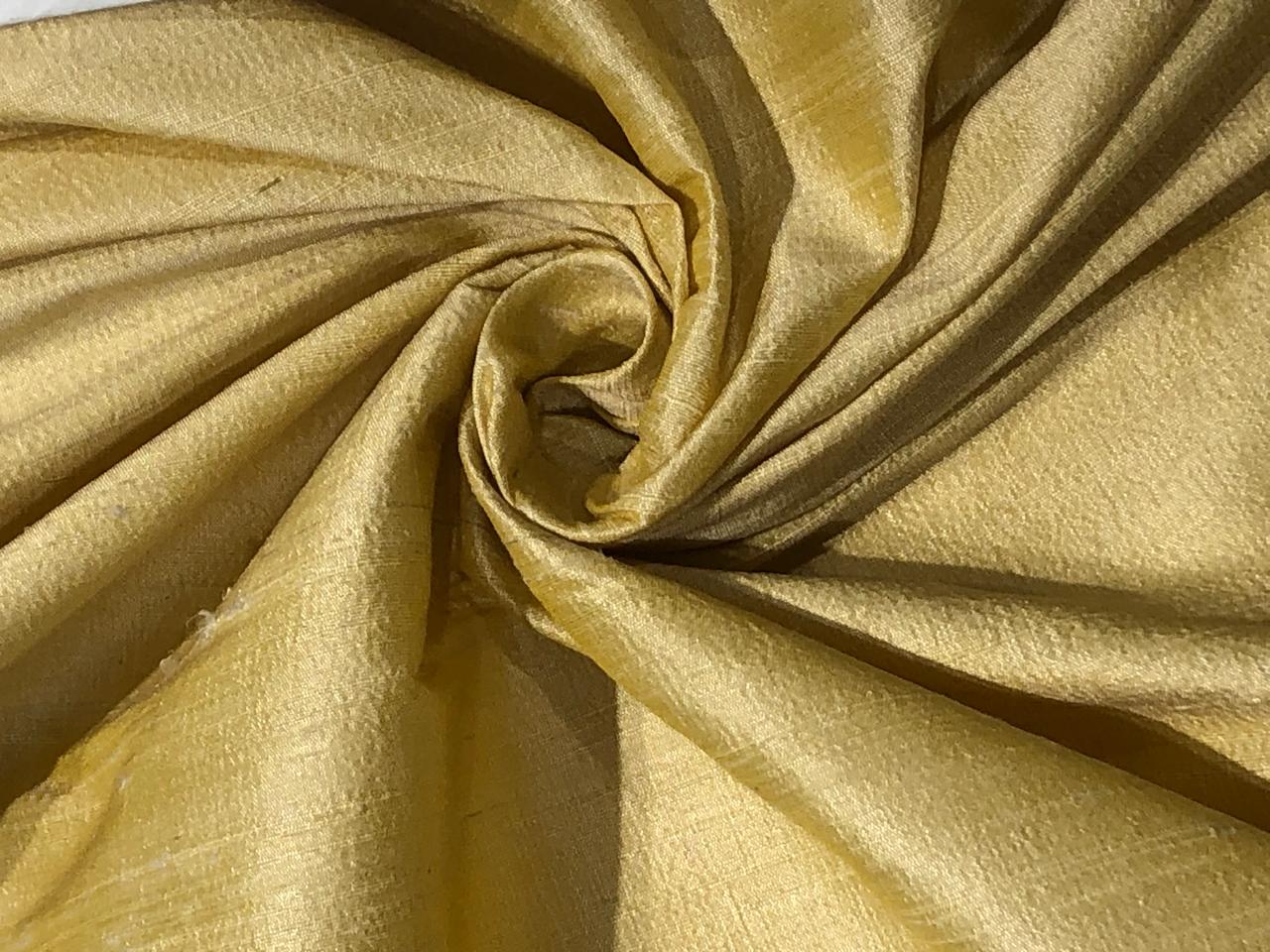 PURE SILK DUPION FABRIC GOLDEN YELLOW color 54&quot; wide WITH SLUBS*MM124[1]