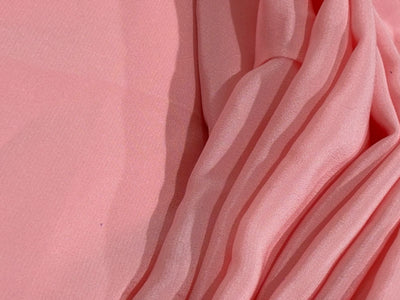 Pure silk crepe fabric 20 mm weight available in 3 colors pink 44"/olive 44" and red 54"