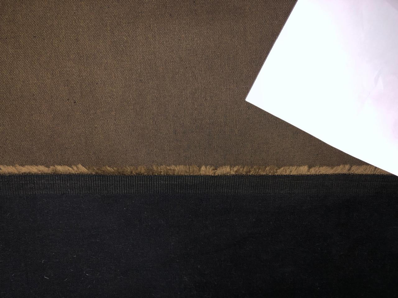 100% Cotton Denim  Fabric 58" wide available in 2 COLORS DENIM REVERSABLE INK BLUE X RUST AND BLACK X TAUPE