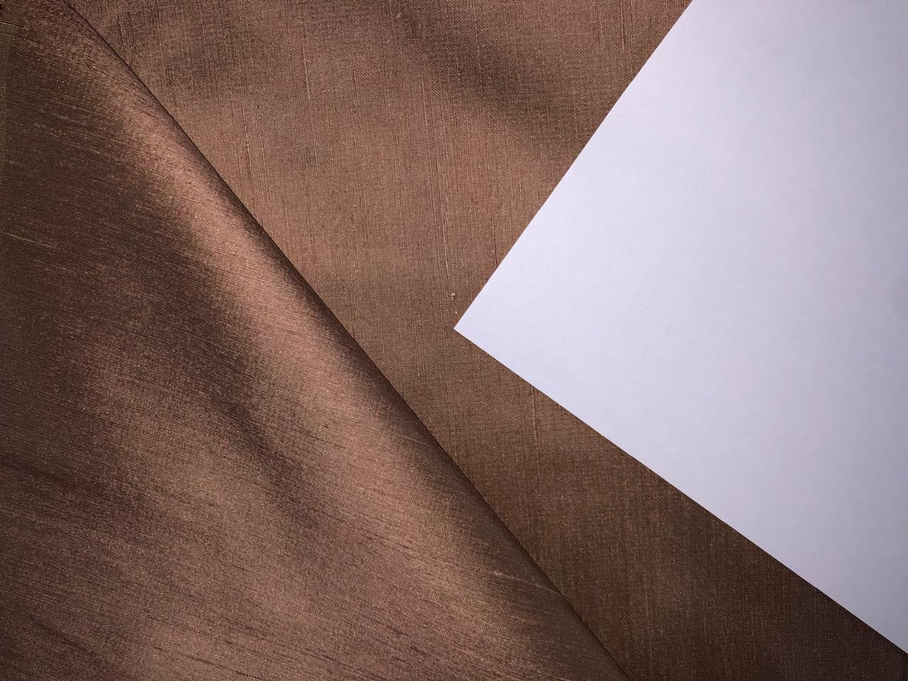 Silk Dupion fabric SEPIA BROWN color 54" wide DUP405