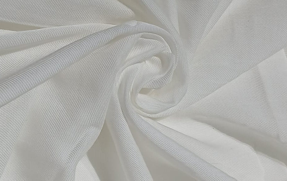 100% NATURAL FIBRE SOYABEAN PROTEIN or “vegetable cashmere” fabric White color 58" wide dyeable [16674]