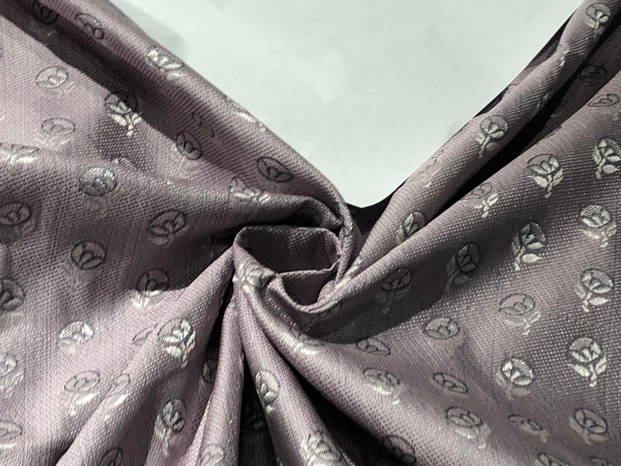 Brocade Fabric  Jacquard ROSES available in 2 colors TEA ROSE AND SILVER GREY BRO998[5/6]