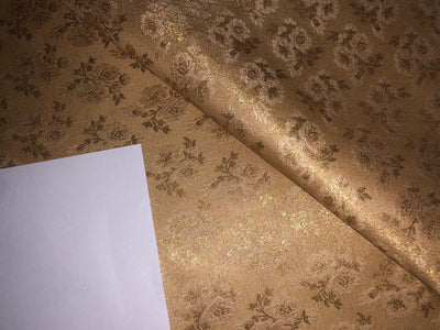 Silk Brocade fabric gold  floral  jacquard  BRO1001[6]