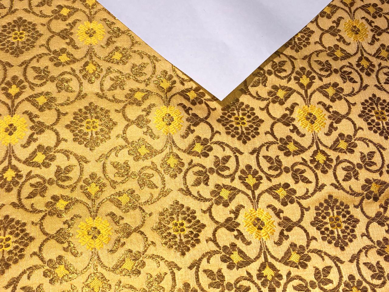 Silk Brocade fabric with subtle metallic gold   JACQUARD BRO931/BRO987 available in 5 colors grey, mint ,silver grey, sapphire and yellow