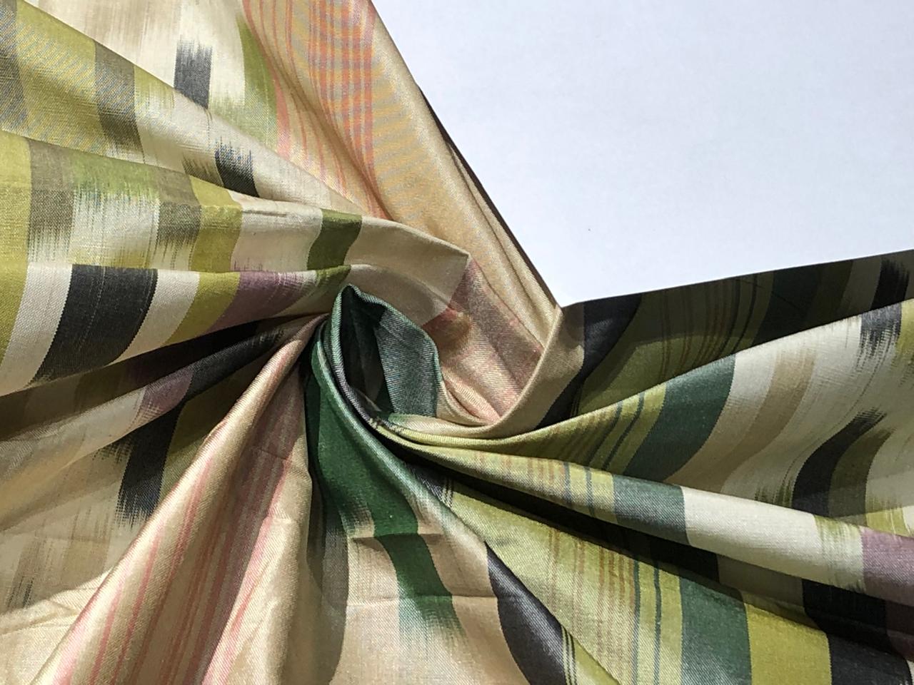 100% silk taffeta fabric SHADES OF  BEIGE ,TEAL AND GREEN  54&quot; wide TAFNEWC13[2] SINGLE LENGTH OF 3.60 YARDS