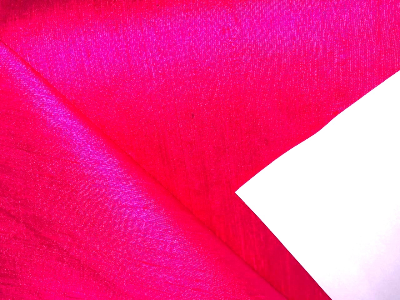 100% PURE SILK DUPIONI FABRIC PINK X CORAL color 44" wide WITH SLUBS MM125[4]