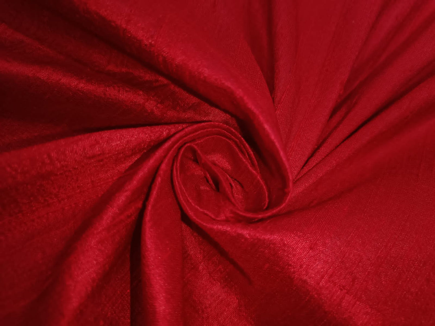 100% PURE SILK DUPIONI FABRIC  RED 44" wide WITH SLUBS MM110[1]