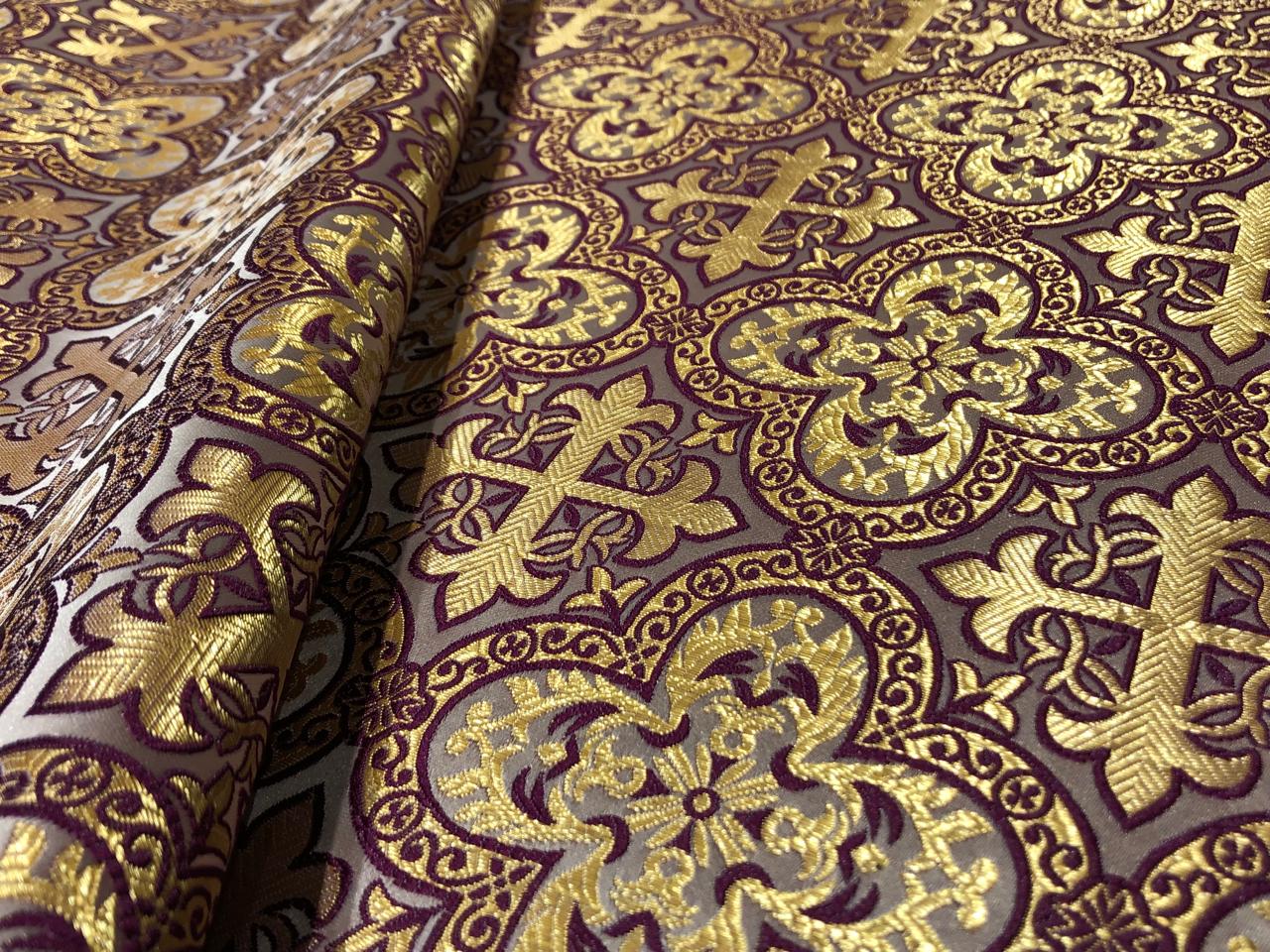 Brocade fabric VESTMENT 60" wide  available in 4 colors green/ blue/ red and purple BRO950