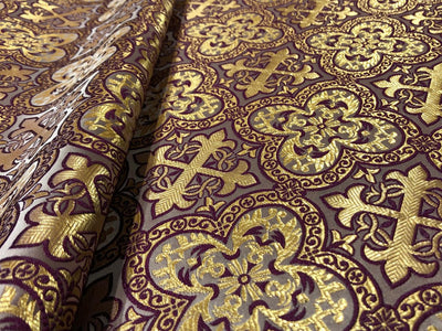 Brocade fabric VESTMENT 60" wide  available in 4 colors green/ blue/ red and purple BRO950