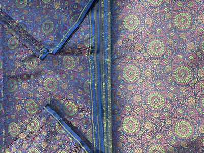 Silk Brocade fabric 44" wide INTRICATE JACQUARD available in 3 colors bright navy ,neon green and candy /golden khaki and candy AND  GOLDEN YELLOW,SALMON PINK AND NEON GREEN BRO960[1/2/3]