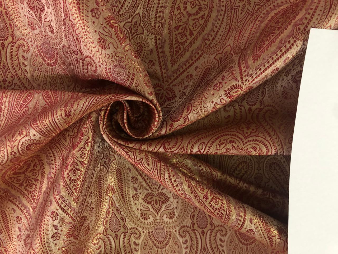 Silk Brocade fabric  jacquard  available in 2 colors mint and old rose BRO1000[4/5]