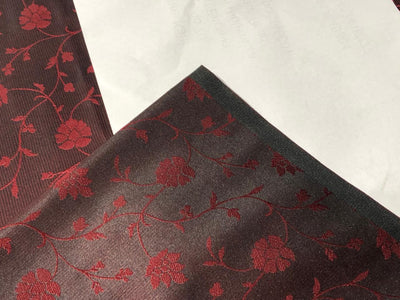 Silk Brocade  fabric~ satin 44" wide   jacquard available in 2 colors wine black and green black BRO102[1]/bro997[1/2]