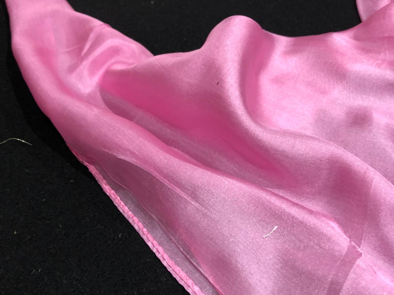 100% SILK SCARVES/POCKET SQUARES  19" X 19" available in 6 COLORS shocking pink ,nude ,purple ,pink, turquoise and peach