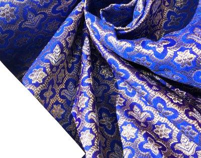 Brocade Fabric Jacquard x metallic gold Gold Color 44" WIDE BRO977 available in 7 colors bright pink , red,royal blue,teal,parrot green,mulberry and ivory