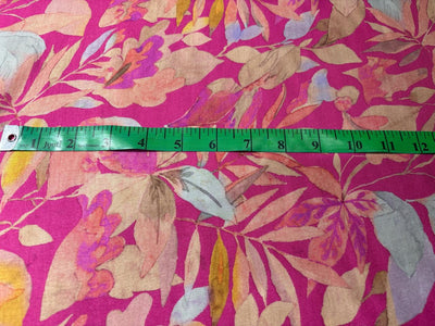 Viscose TWILL Digital Floral Print 41&quot; wide available in 2 colors NEON GREEN AND NEON PINK