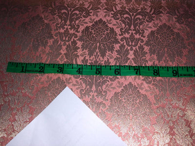 Silk Brocade fabric floral Jacquard x metallic silver 44" wide BRO955 available in 3 colors peach, silver grey  and pink