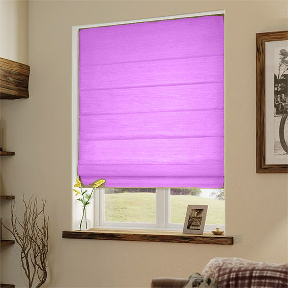 Pure silk slubby dupion roman blinds