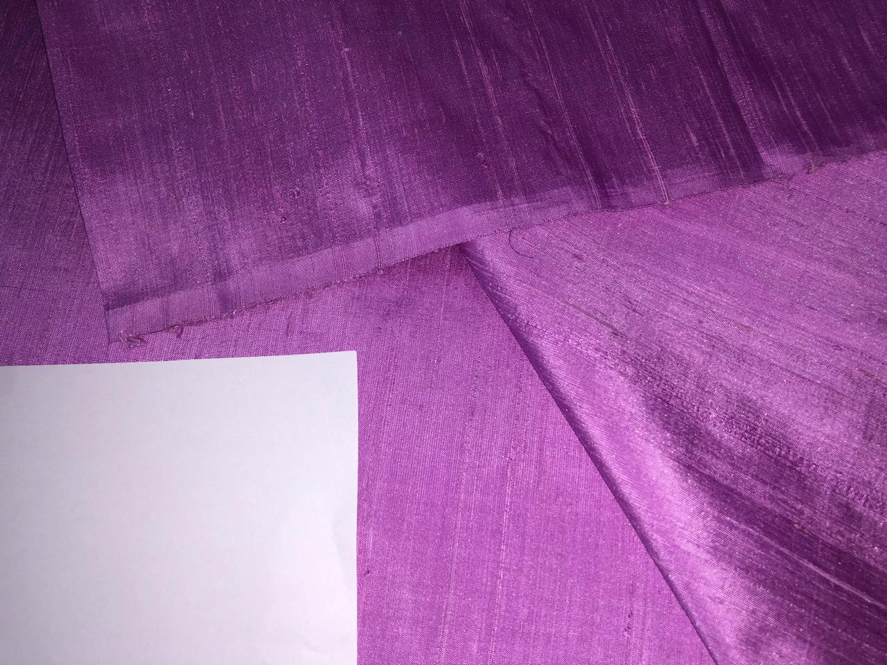 100% PURE SILK DUPIONI FABRIC ORCHID color 44" wide WITH SLUBS MM125[2]