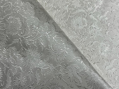 Silk Brocade FLORALWHITE IVORY COLOR 44" WIDE BRO399[4]