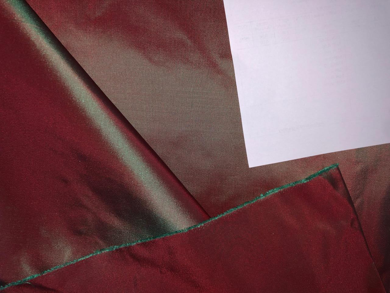 SILK TAFFETA FABRIC RED X GREEN  color 54" wide 32 momme TAF334(5)