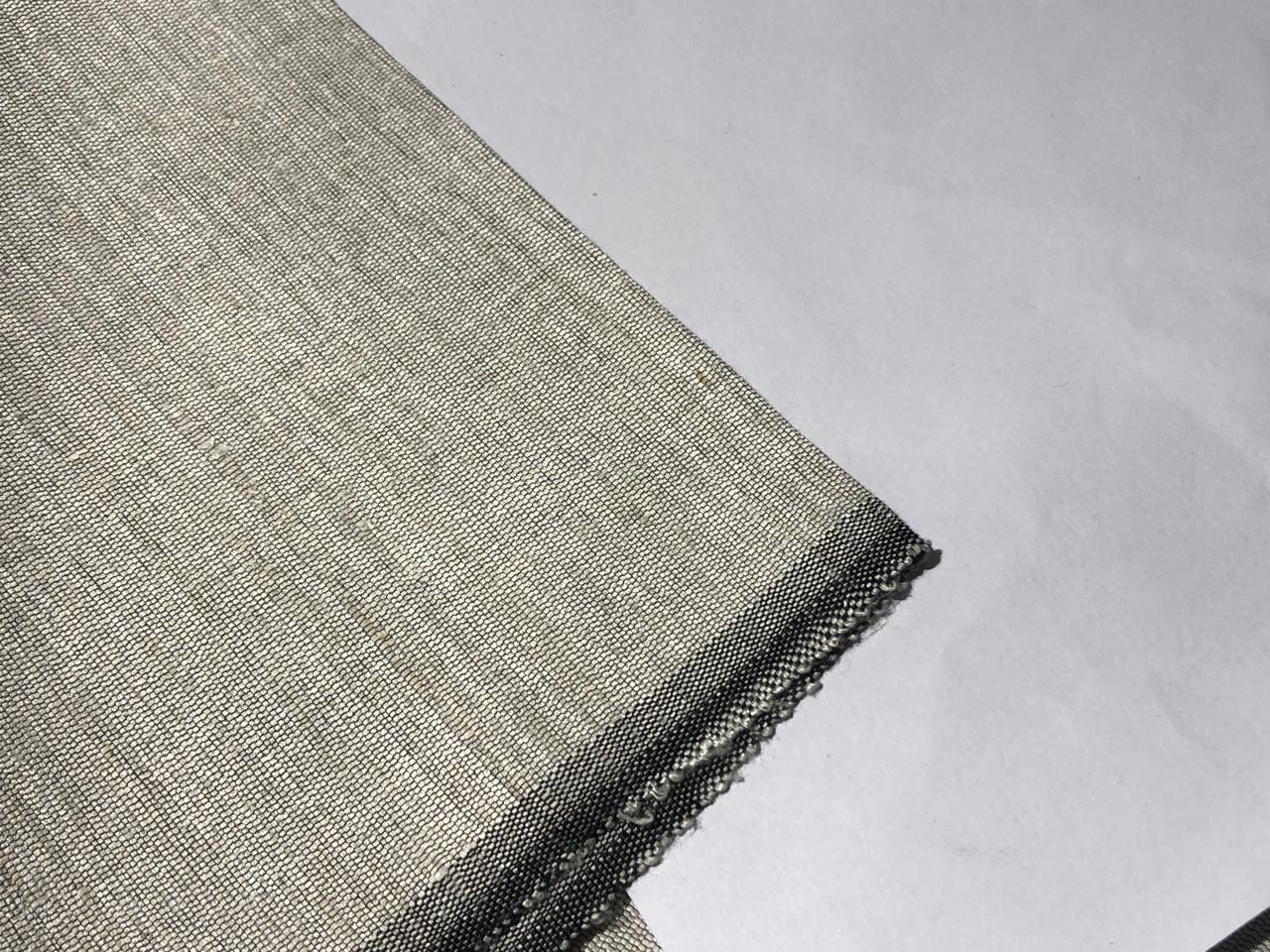 SILK TUSSAR BHAGALPURI RAWSILKS 44"available in 2 colors dark olive and silver grey [16784/86]]