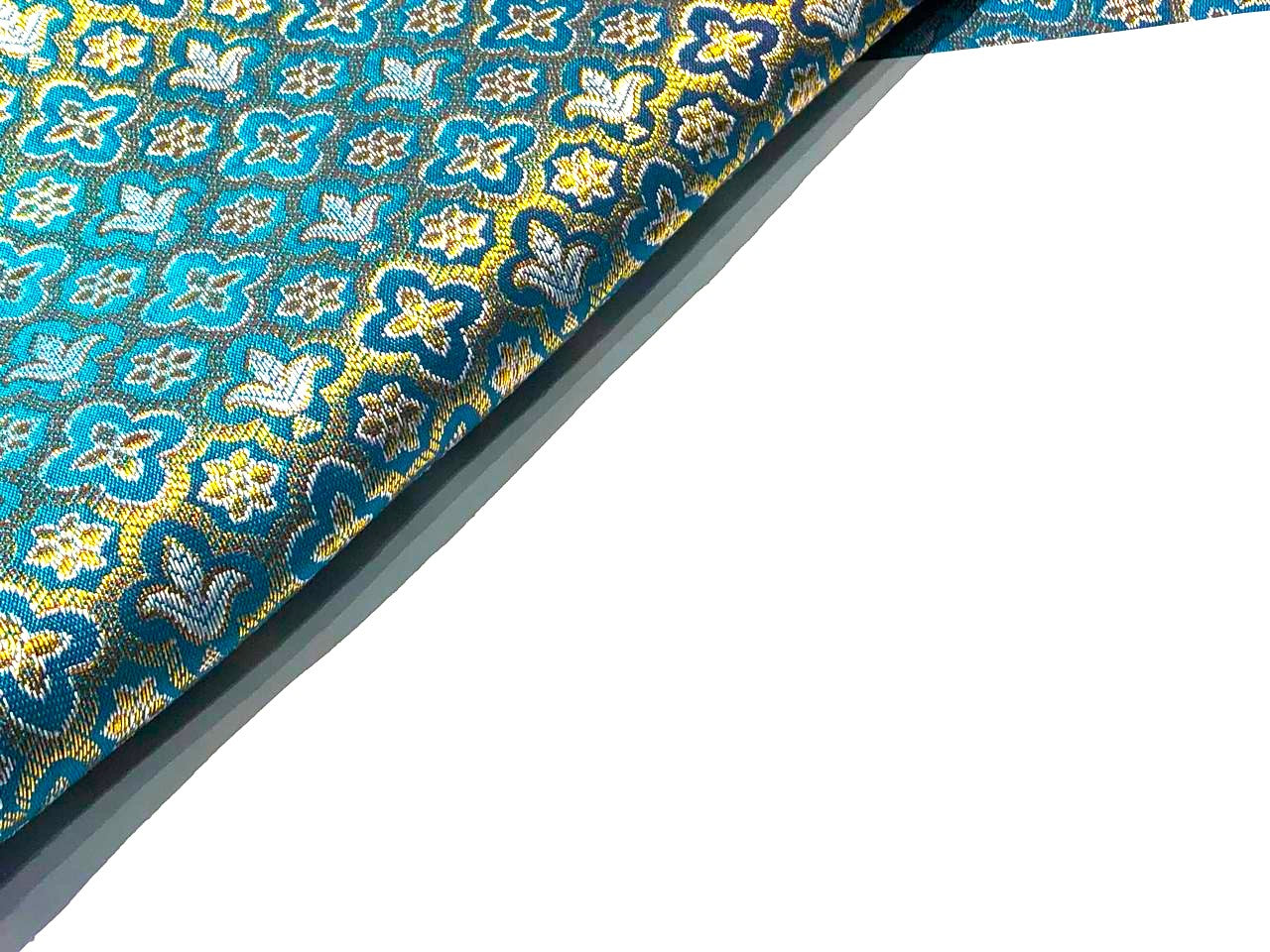 Brocade Fabric Jacquard x metallic gold Gold Color 44" WIDE BRO977 available in 7 colors bright pink , red,royal blue,teal,parrot green,mulberry and ivory