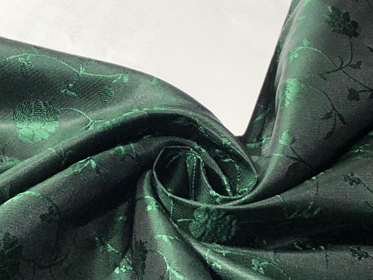 Silk Brocade  fabric~ satin 44" wide   jacquard available in 2 colors wine black and green black BRO102[1]/bro997[1/2]