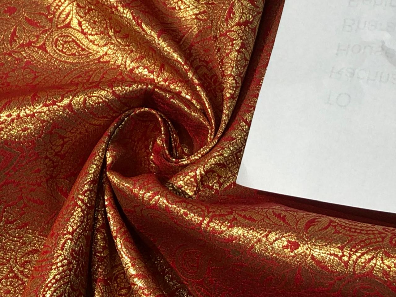 Silk Brocade fabric 44" wide INTRICATE JACQUARD available in 10 colors