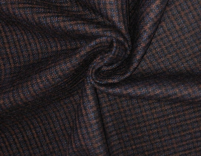 100% WOOL SUITING ENGLISH PLAIDS 58" wide TAN AND NAVY [16896]