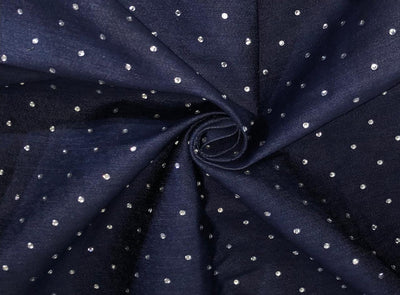 100% Cotton Denim  Fabric 58" wide  RHINESTONES [16863]