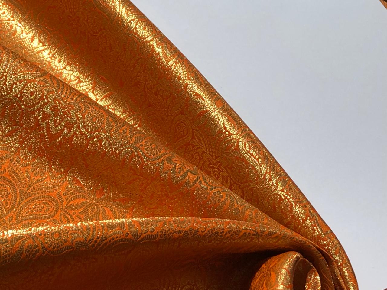 Silk Brocade fabric 44" wide INTRICATE JACQUARD available in 10 colors