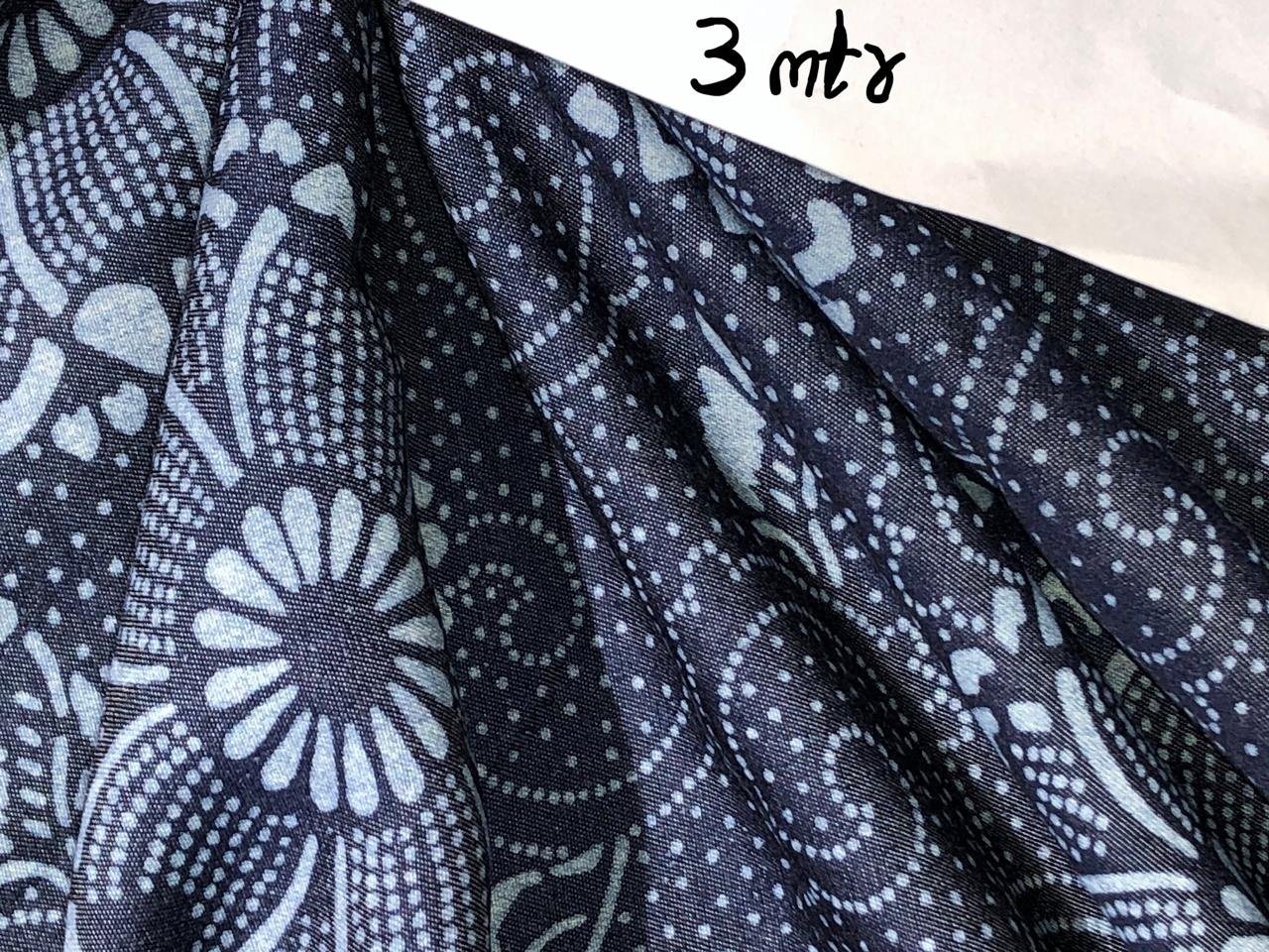 100% Cotton Denim  Fabric 58" wide with abstract print in  2 DIFFERENT PRINTS AND COLOR crocodile green and self denim  color [16742/16746]