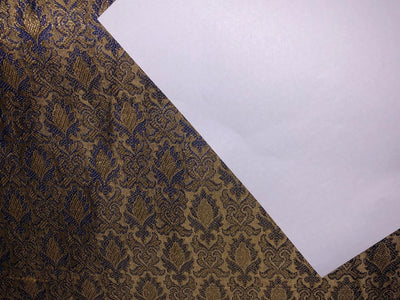 Silk Brocade fabric 44" wide  JACQUARD available in 4 colors green and blue/gold and blue/army green and blue and navy and blue   BRO971