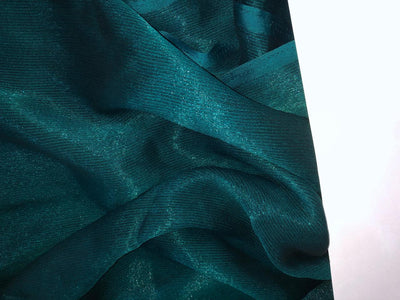 Georgette fabric -with self metallic lurex shimmer available in 2 shades  kingfisher green and green