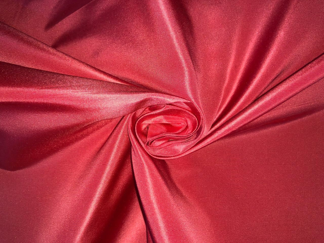 100% Pure Silk Taffeta 32 MOMME RASBERRY color 54"-60" wide TAF338ROLL