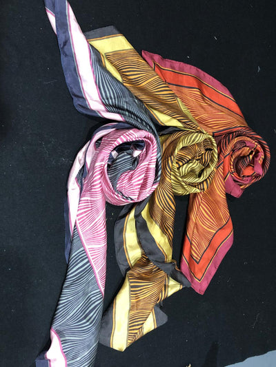 100% SILK SATIN SCARVES ANIMAL PRINT 41" x 41" available in 3 colors bronze, gold ad navy