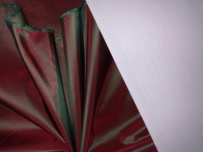 SILK TAFFETA FABRIC RED X GREEN  color 54" wide 32 momme TAF334(5)