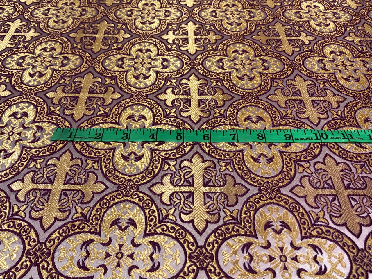 Brocade fabric VESTMENT 60" wide  available in 4 colors green/ blue/ red and purple BRO950