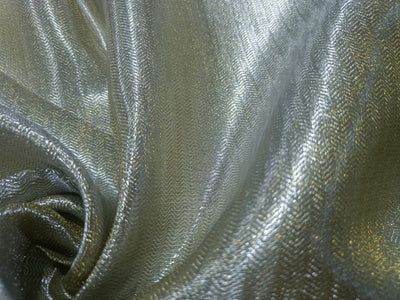 Brocade Tissue fabric available in 3 colors namely metallic antique gold / Reversable silver gold AND Silver Grey color 44" wide BRO888