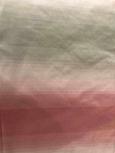 100% Silk Taffeta Fabric Gold light salmon and green stripes 54" wide TAFS22[2]