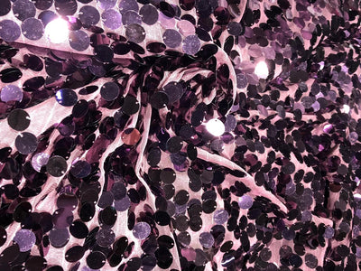 Sequin Net Jumbo Tear Drop fabric with lycra/ stretch 58" wide available in 3 colors blush/rose gold and gold