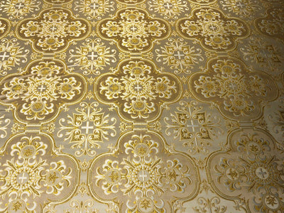 Brocade fabric VESTMENT 60" wide  available in 2 colors cream x gold and burgundy x gold and cream x gold BRO951