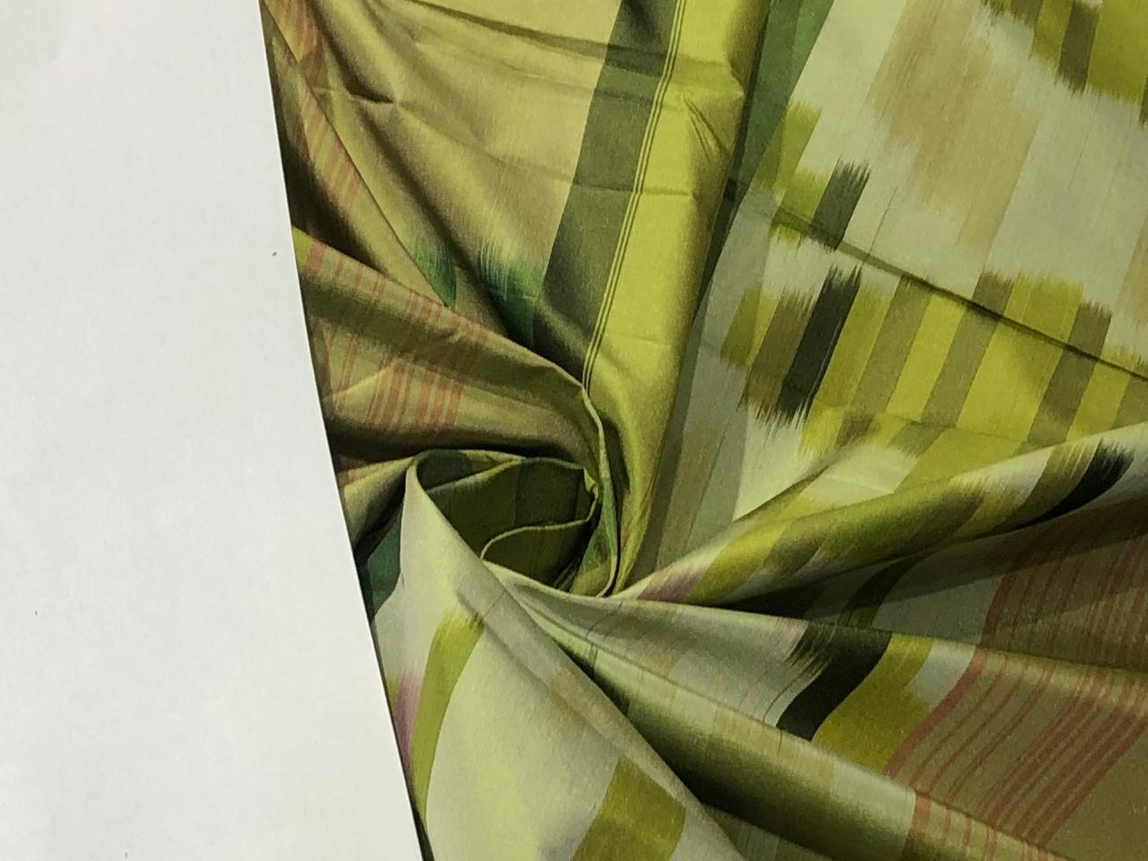 100% silk taffeta fabric SHADES OF  BEIGE , GREEN,SALMON  54&quot; wide TAFNEWC13[3] SINGLE LENGTH OF 4 YARDS